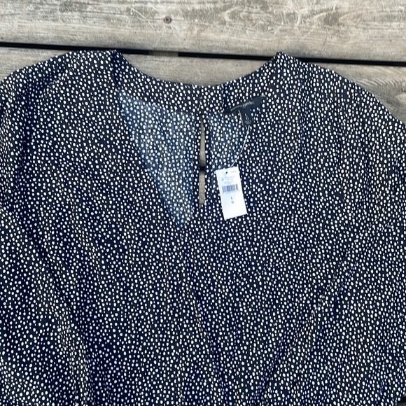 NWT Banana Republic Womens One Piece Shorts Romper  Polka Dot Long Sleeve - Picture 5 of 8